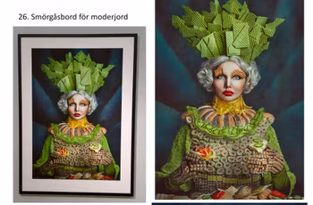 Inramat verk Smörgåsbord för moderjord 100x140 cm