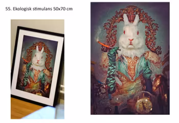 Inramat verk Ekologisk stimulans 50x70 cm