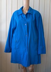 Koboltblå vintagejacka i sammetslent tyg med vackra detaljer