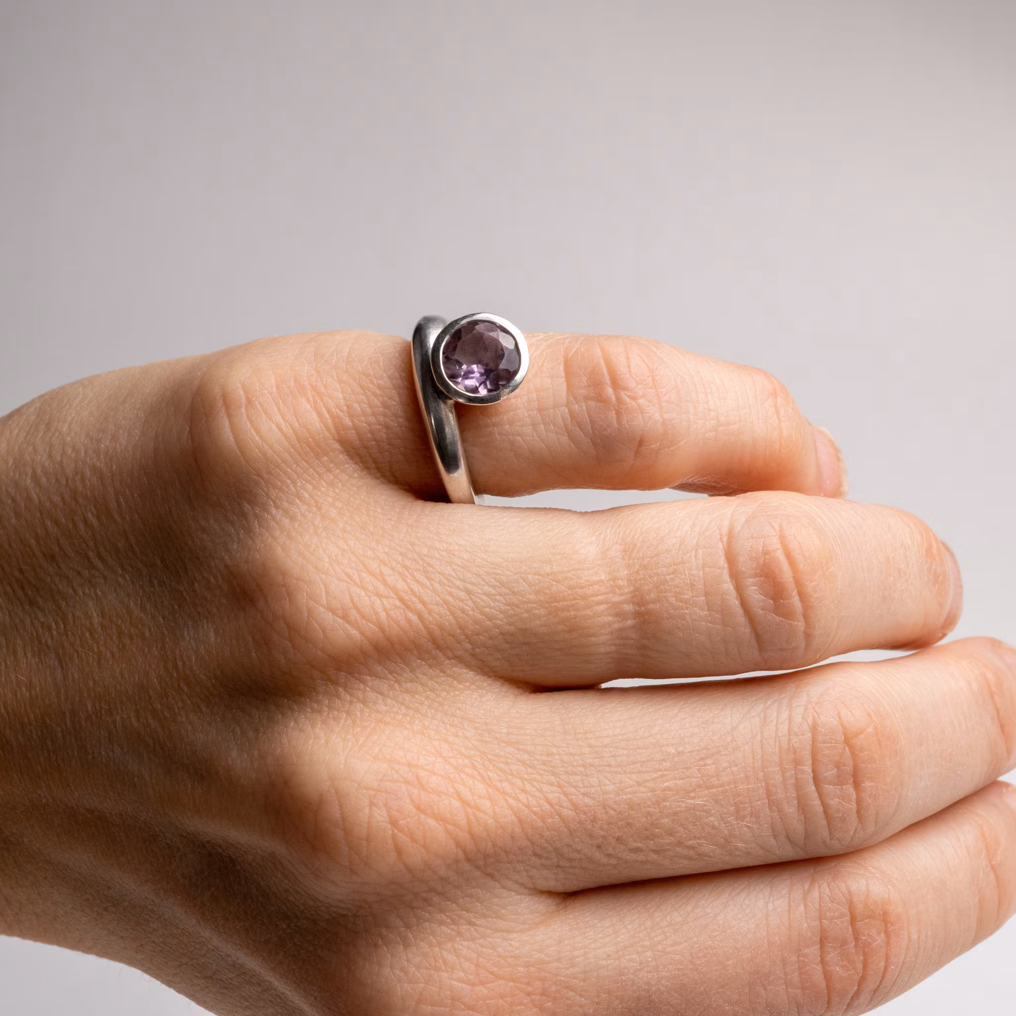 Ö-ring med ametist