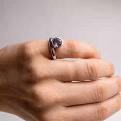 Ö-ring med ametist