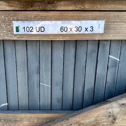 Svart Vega Flammad Mark: 600 x 300 x 30 mm