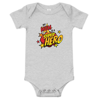 Superhero Mum Baby short sleeve one piece bodysuit