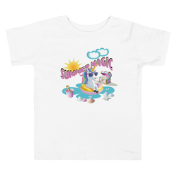 Pink Summer Magic Unicorn Toddler Short Sleeve T-shirt