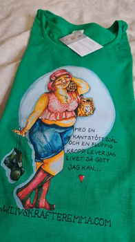 Grön T-shirt Strl L (motsvarar strl s)