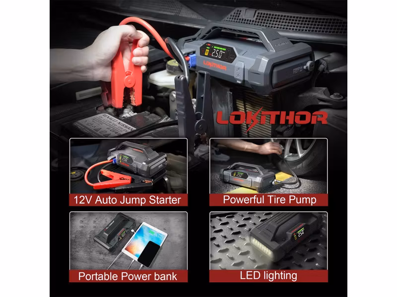 Startbooster/Starthjälp 2000A 12V 74Wh