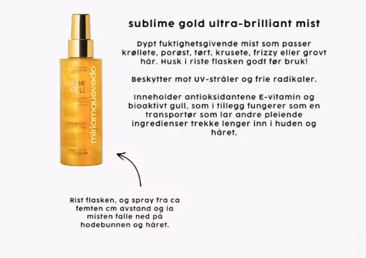 Miriam Quevedo - Ultra Brilliant Mist Sublime Gold Lotion