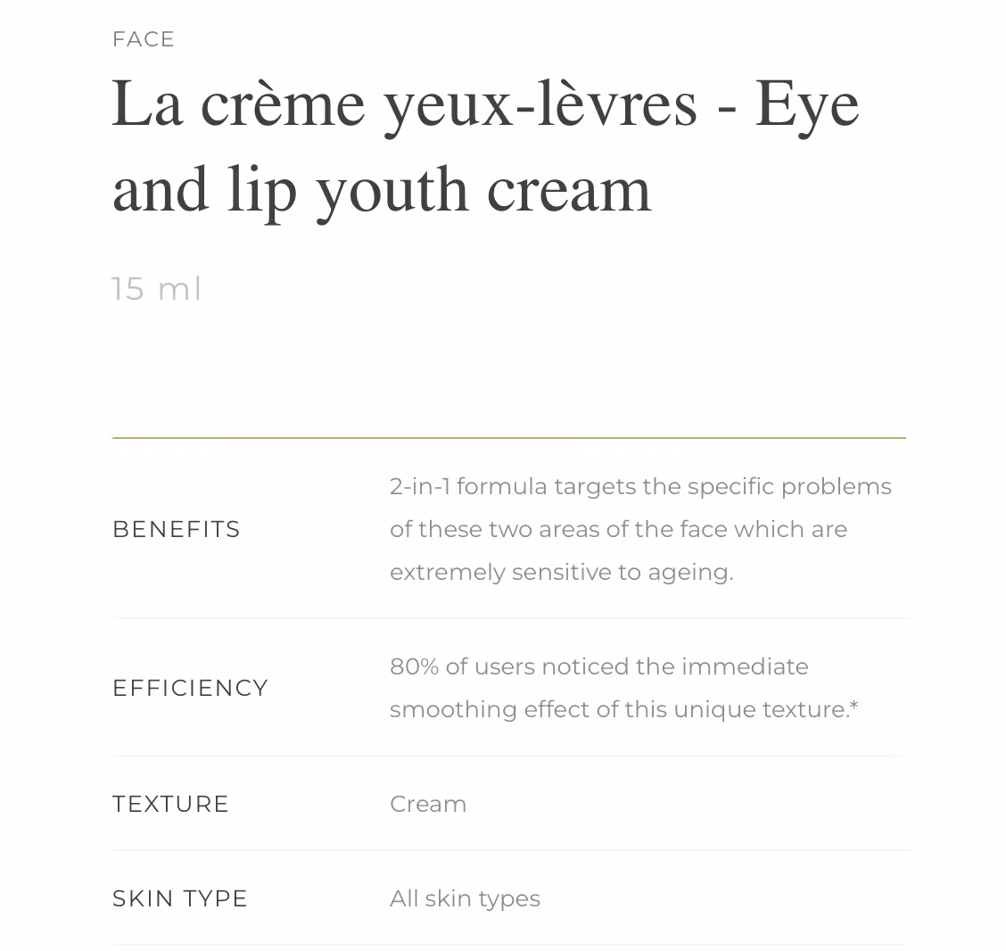 Sothys - Secrets de Sothys - Eye and lip youth cream 15ml