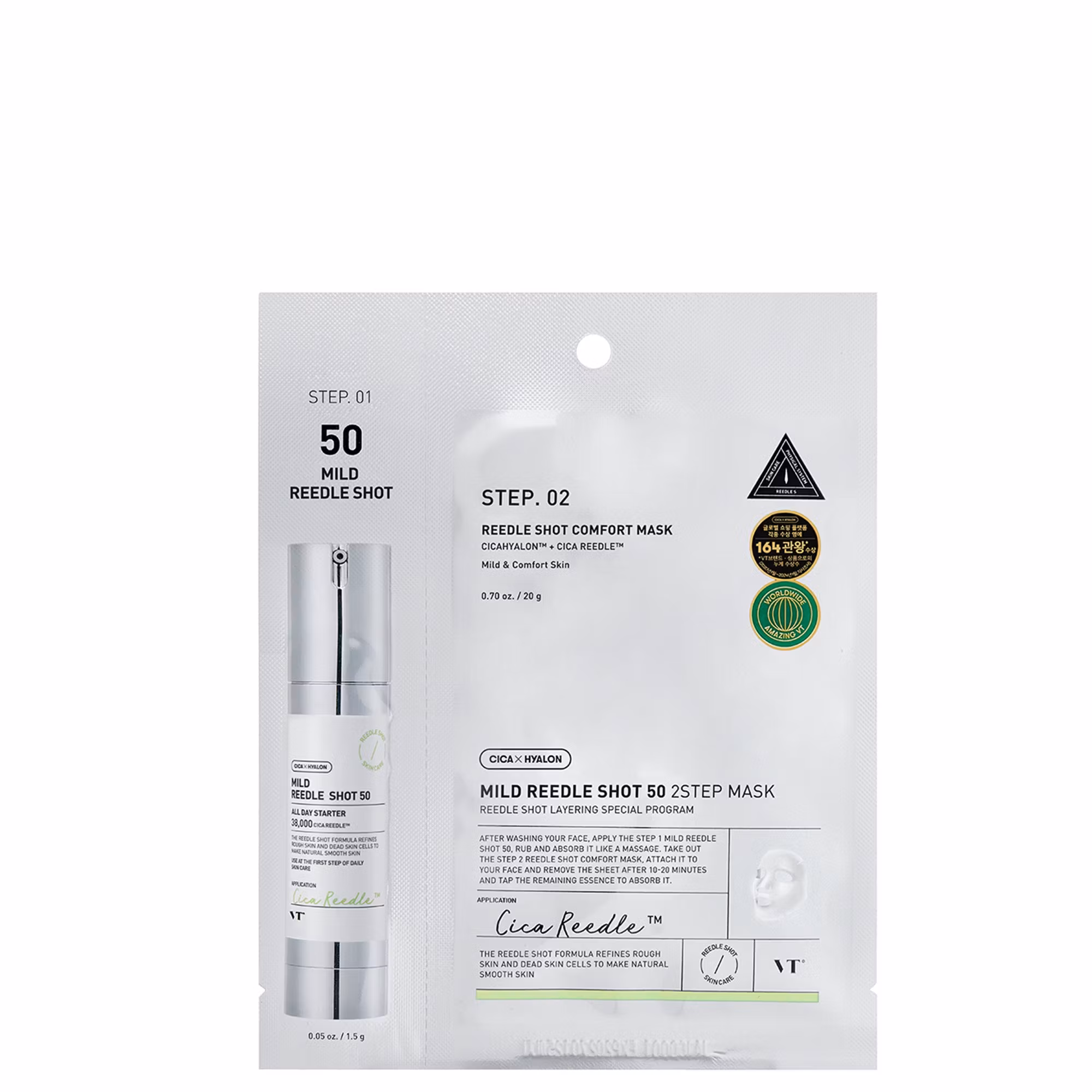VT Cosmetics - Mild Reedle Shot 50 2-Step Mask