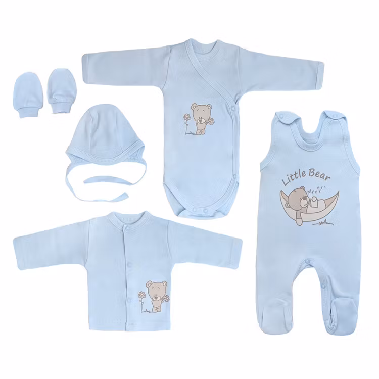 Blått startpaket i 5 delar från kollektionen Little Bear