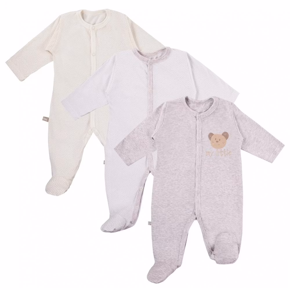 FYND - Nyskick - EJ NALLEMOTIV - 2-pack beige sparkdräkter - Tiny Teddy