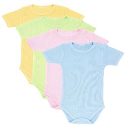 Ribbad kortärmad body - Classic Baby