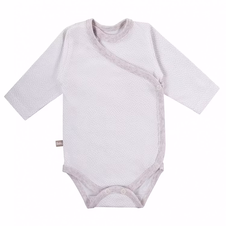 grå vit omlottbody med mönster Tiny Teddy