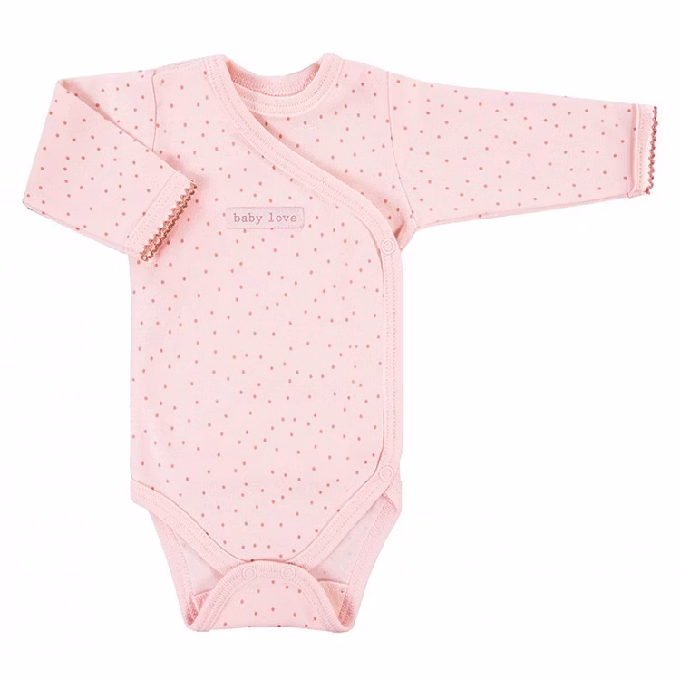 Rosa långärmad omlottbody  Premium Pink Sky