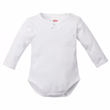 Cremevit body med rosett - Roses