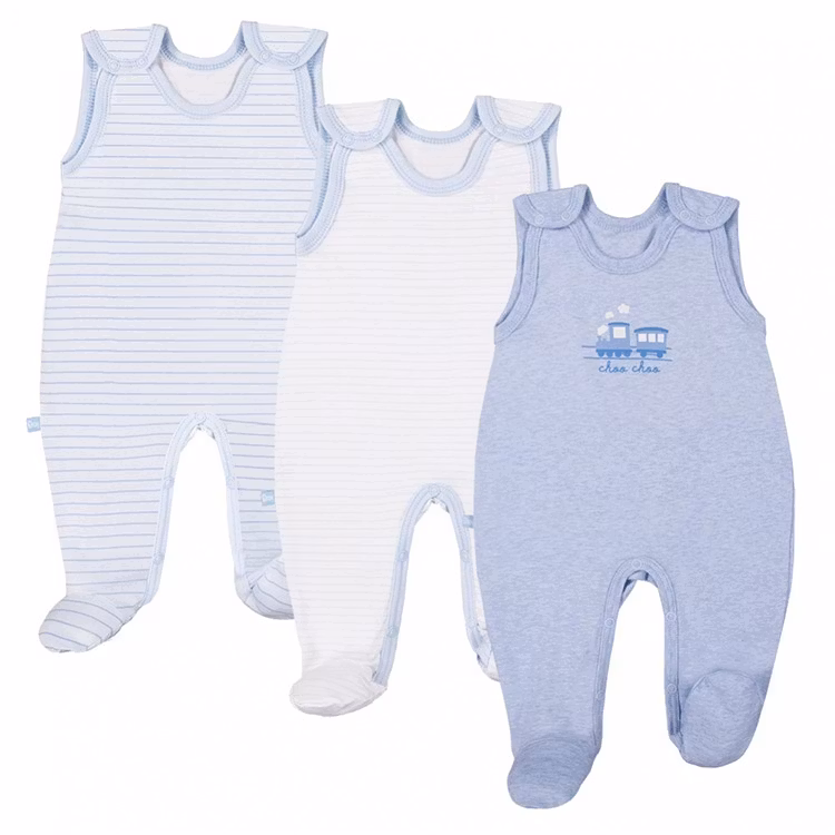 3-pack ärmlösa sparkdräkter - Tiny Blue