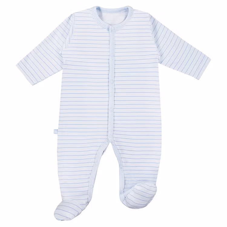 Blå långärmad sparkdräkt med ränder - Tiny Blue