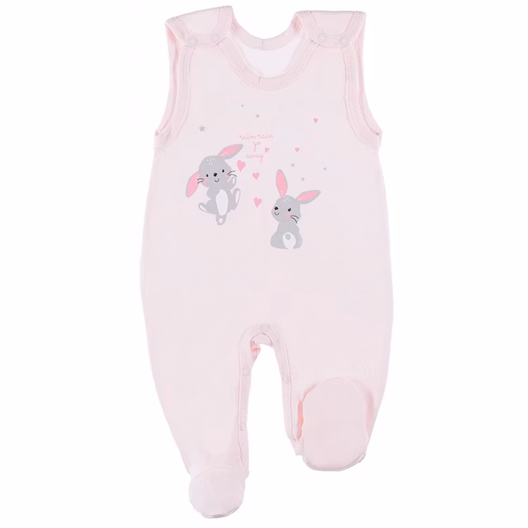 Rosa ärmlös sparkdräkt med kaniner - Family