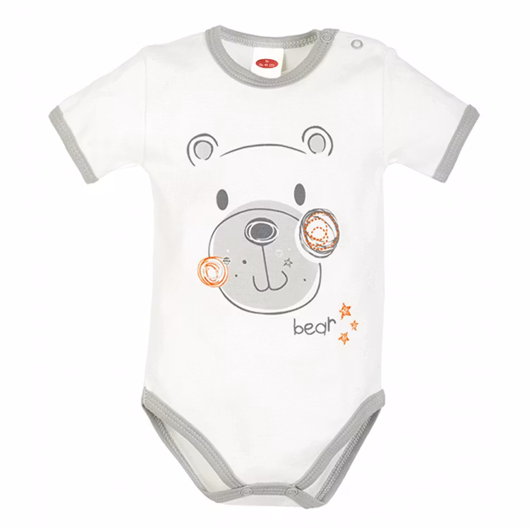 Kortärmad body med björnmotiv Teddy Star