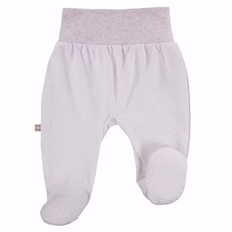 Grå byxa med mönster och hela fötter från kollektionen Tiny Bear