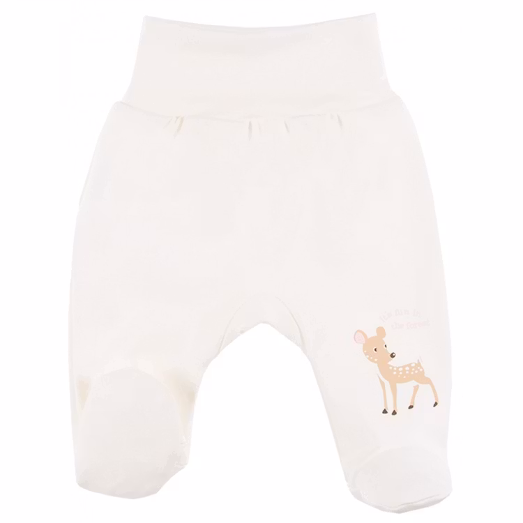 Beige byxa med rådjursmotiv och hel fot från kollektionen Deer