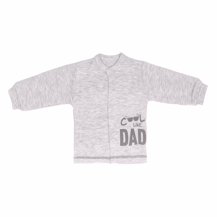 Grå tröja med text och hel knäppning från kollektionen Cool like dad