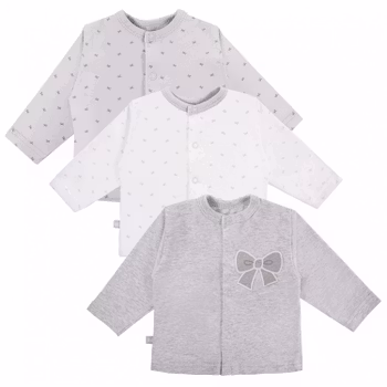 3-pack grå tröjor - Tiny Bow
