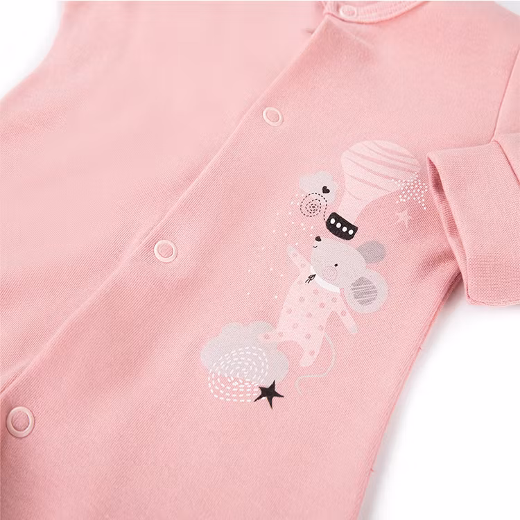 Rosa sparkdräkt- liggande - Baby Mellow