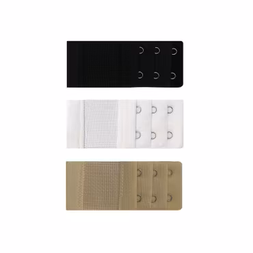 3 pack Elastiska BH-förlängare - 2 hakar / hyskor