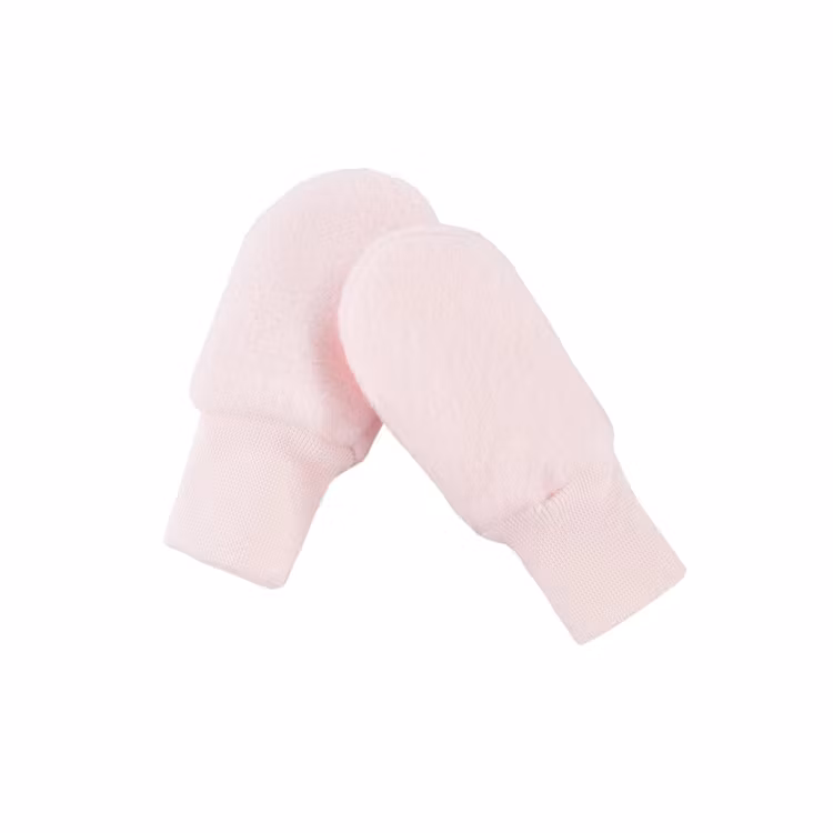 Rosa fleece vantar med mudd - Baby Polar