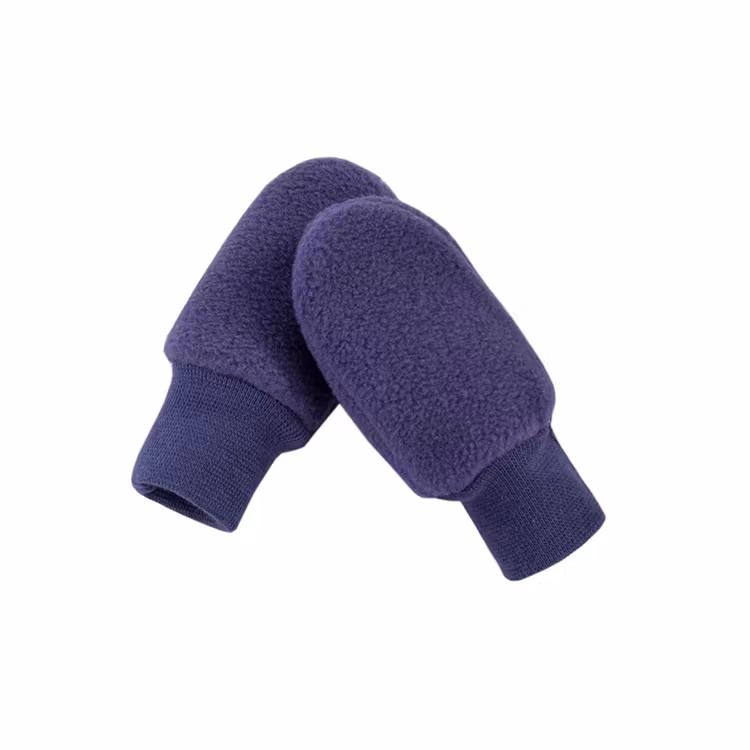 Marinblå fleece vantar med mudd - Baby Polar