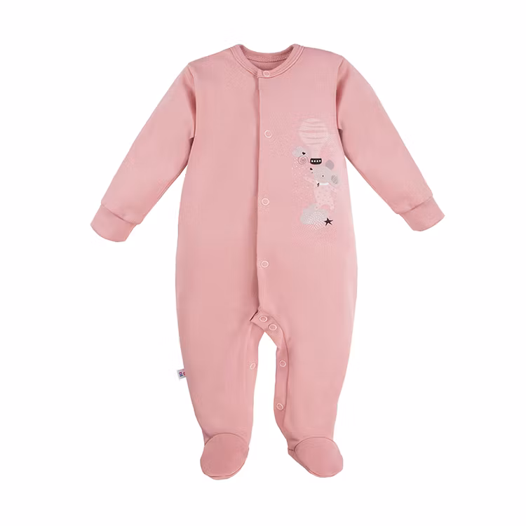 Rosa sparkdräkt med sött motiv - Baby Mellow