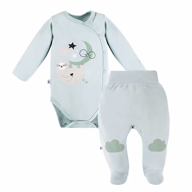 Set - Mintgrön body med motiv & byxa - Mellow