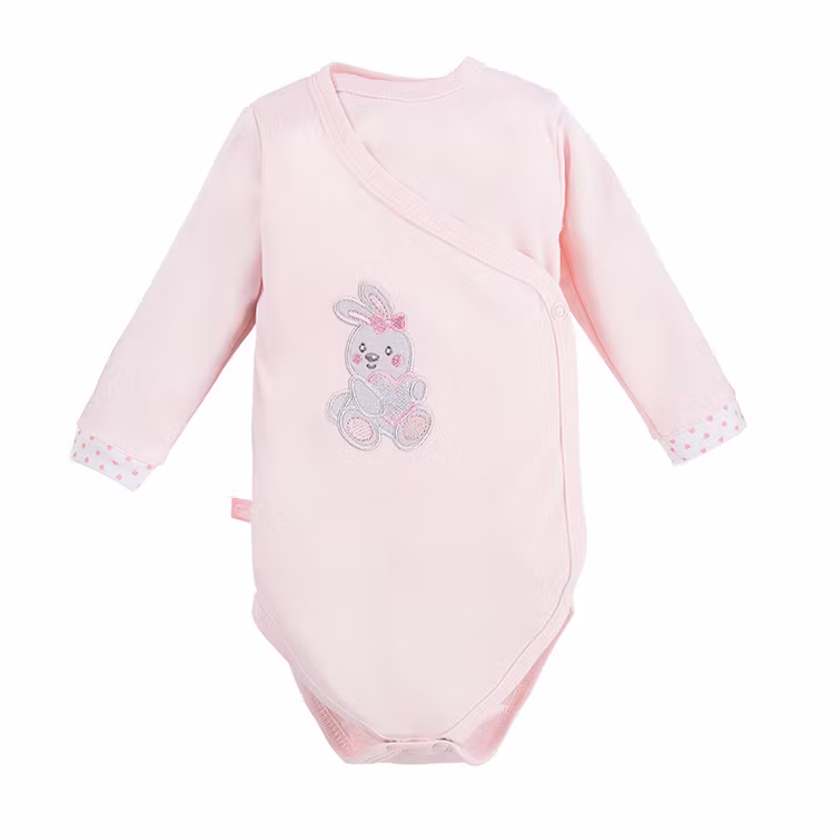 Rosa omlottbody med kanin - Newborn