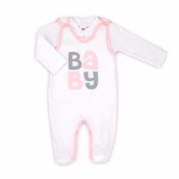 Set - Vit tröja och sparkdräkt  - Baby