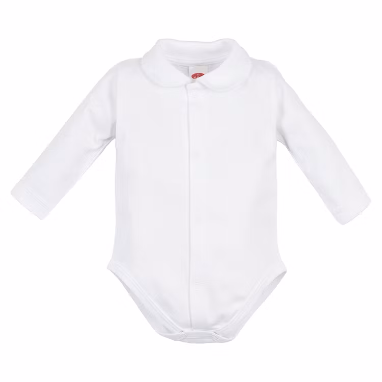 Vit skjorta med virkad krage - Body - Baby Elegance