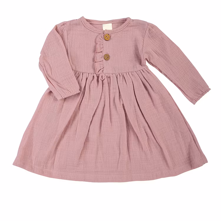 Muslin babyklänning - Rosa - Baby Natural