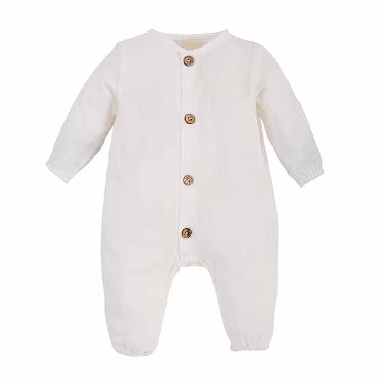Vit muslin babyjumpsuit - Natural Baby