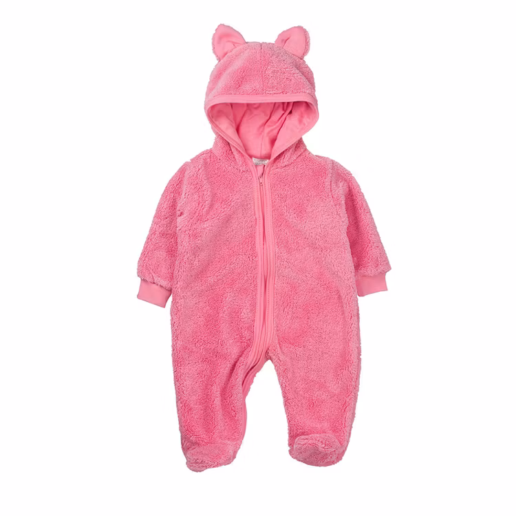Mörk Rosa pileoverall - luva med öron - Luna