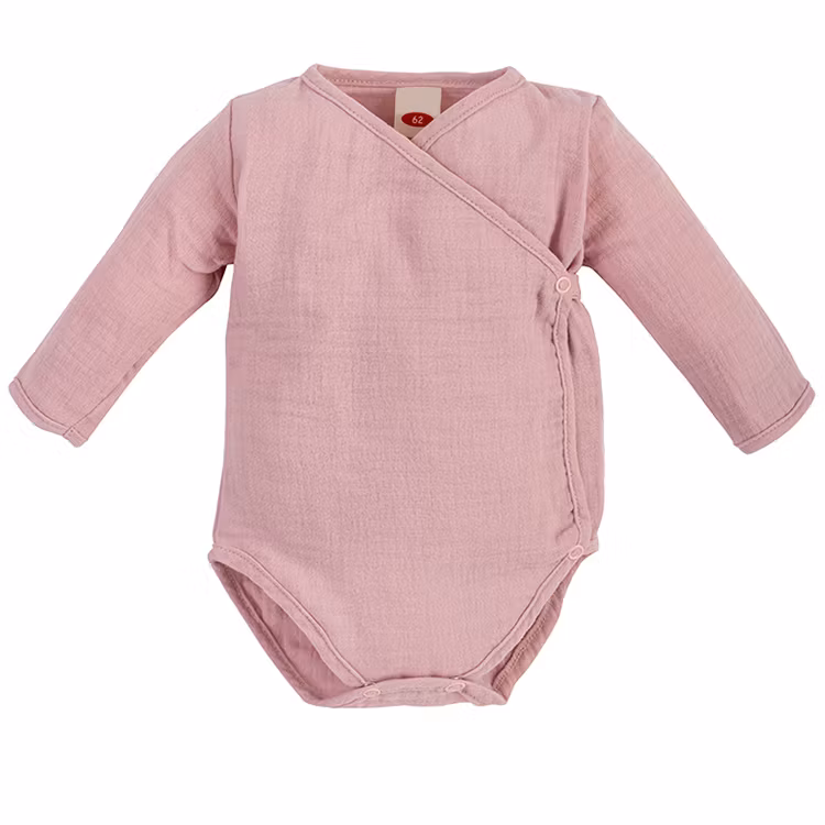 Muslin omlottbody - Rosa - Natural Baby