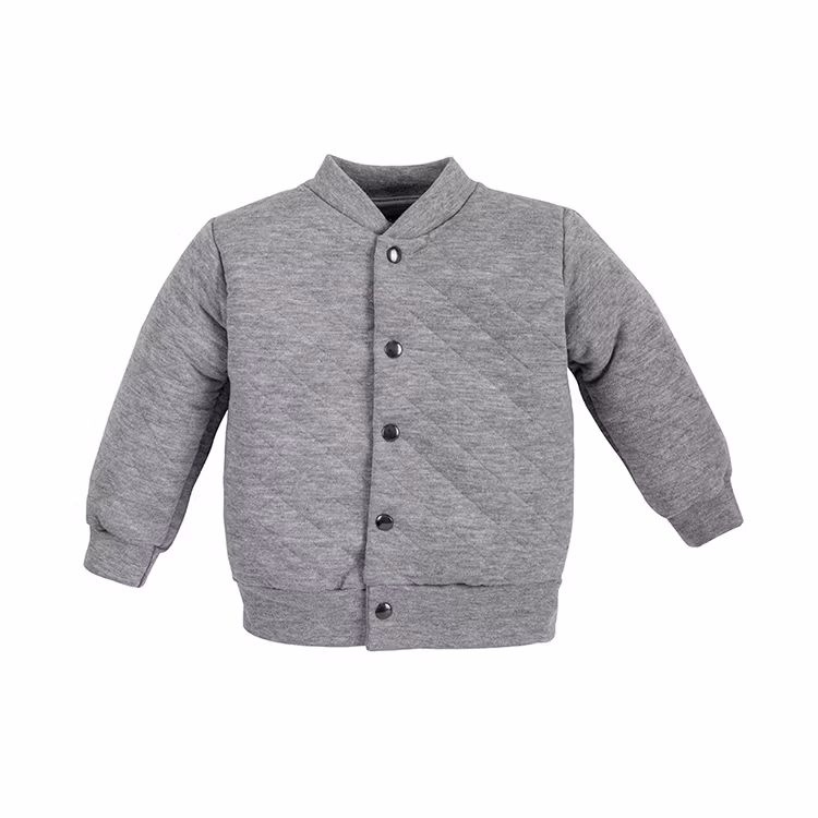 Grå Quiltad Sweatshirt-cardigan - William