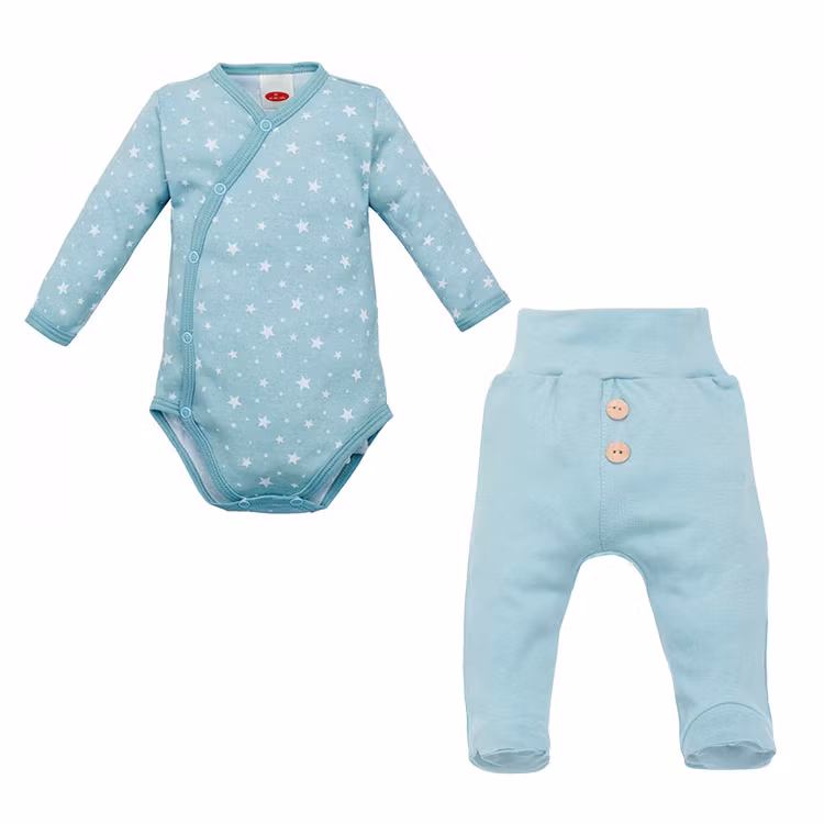 Set - Body med stjärnor och byxa - Turkos - Sweet Dreams