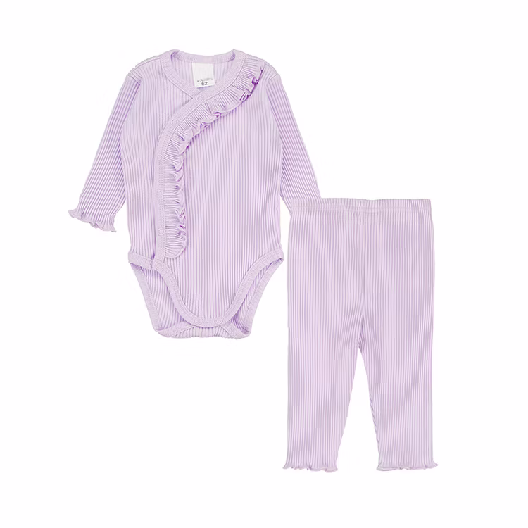 Set - Lila body med volang och byxa - Anna