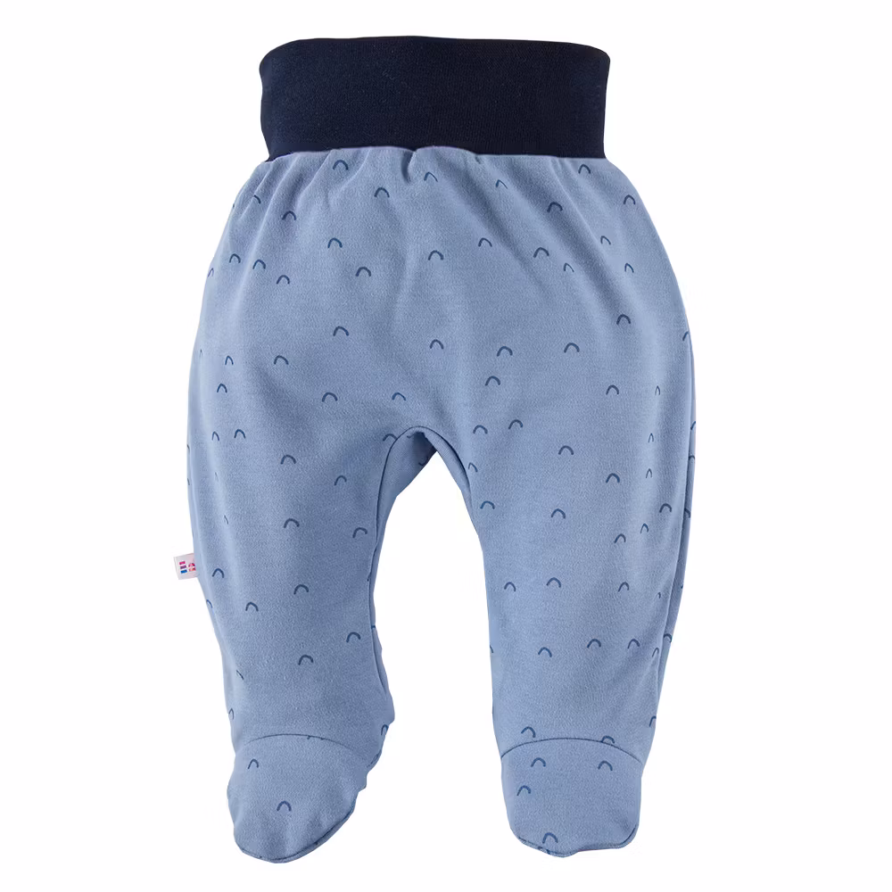 2-pack byxor med hela fötter - Jeanslook och blå