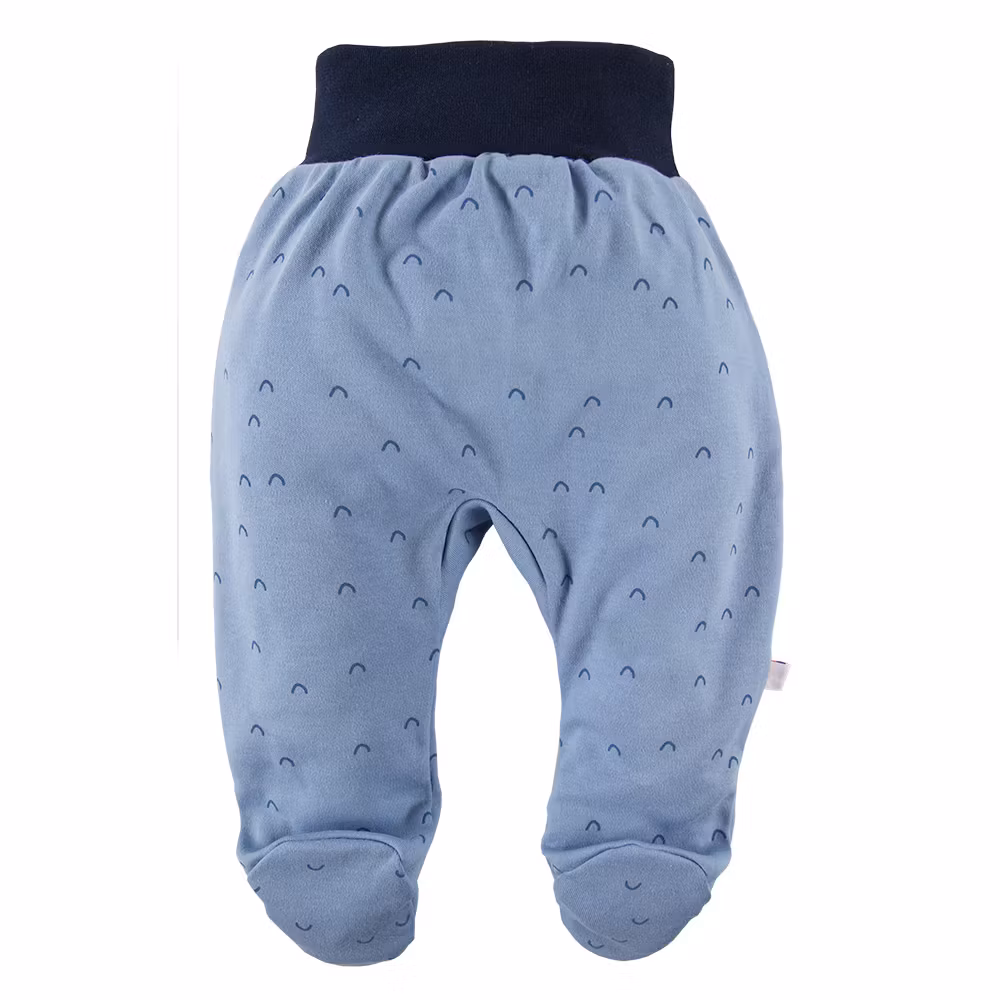 2-pack byxor med hela fötter - Jeanslook och blå