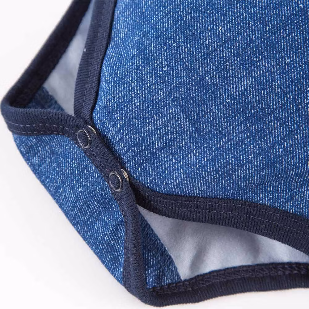 2-pack mjuka omlottbodies - Jeanslook och blå
