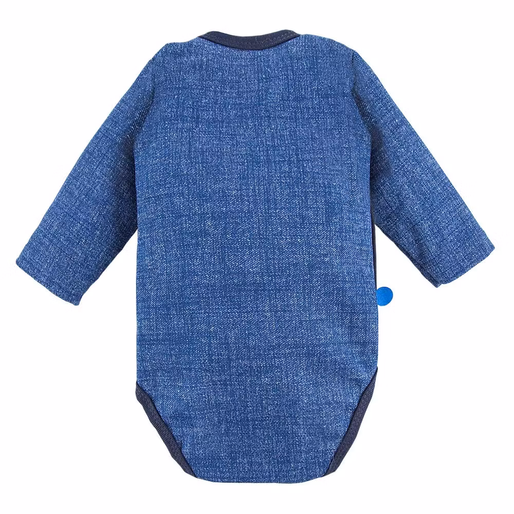 2-pack mjuka omlottbodies - Jeanslook och blå