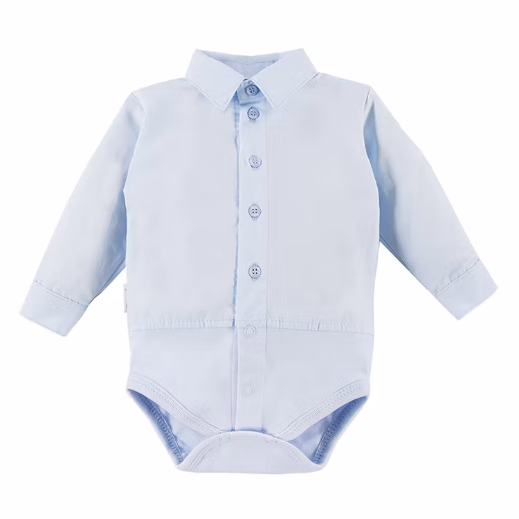 Skjortset - Ljusblå babyskjorta och marinblå byxa - Ceremony