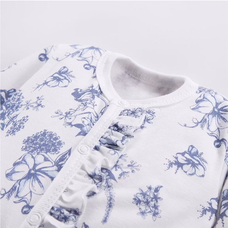 Sparkdräkt med volang-Botanic