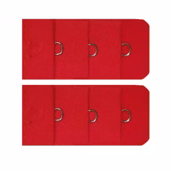 2-pack Röd BH-förlängare - 1 hake / hyska